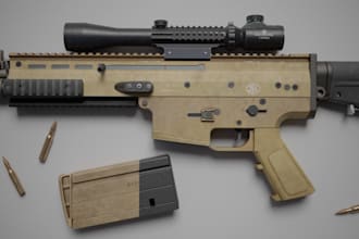 create any weapon in 3d, or any other gun you need