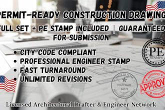 design permit ready deck, patio, porch, sunroom drawing set, structure drawing