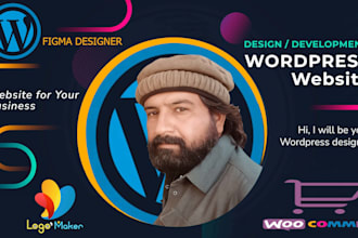 can design and develop your wordpress website