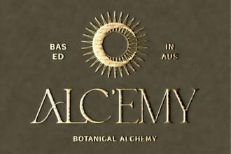 create glamour watch, perfume, cosmetic, fashion, botanical and jewelry logo