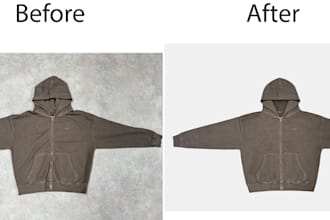 retouch and edit clothing product photos