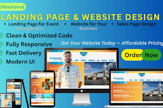 design a modern event management landing page that converts