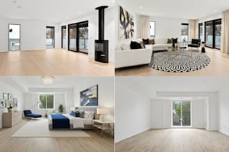 virtually stage your property photos with realistic furniture and décor