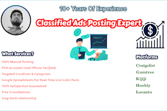 post classified ads on the most popular classified ads posting sites