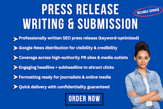 write and submit an SEO press release with google news distribution