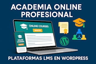 crearé tu academia online en wordpress para vender cursos y formación