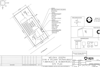design pv solar home installation and residential permit package in autocad