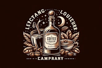 design captivating coffee liqueur logo with unlimited revision