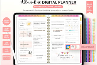 2026 calendar design, planner journal, wall desk calendar, etsy digital planner