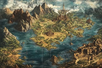 fantasy map design map illustration fantasy map