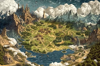 draw a custom map for fantasy