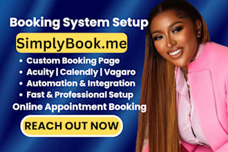 setup acuity scheduling simplybook me, calendly, booking appointment vagaro