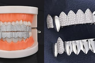 design luxury gold and diamond grills,hip hop jewelry,full set grills,teeth caps