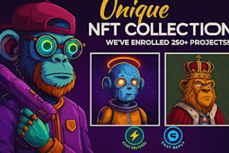 draw unique nft art and collection with metadata