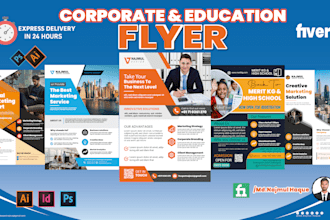 creative corporate flyer design and education flyer design use to any company
