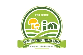 make traditional generic logo for forest springs farm