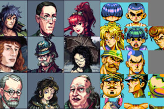 create pixel art royal portraits, chibi characters, pixel avatars and pet icons