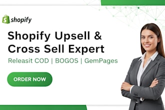 setup shopify store upsell and cross sell releasit cod bogos gempages website