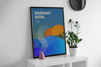 design minimal, aesthetic posters for digital or print use