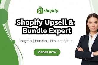 setup shopify store upsell and bundle pagefly bundler hextom website