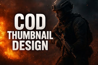 create custom cod thumbnail design for gaming videos