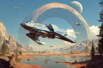 do a sci fi spaceship art