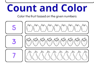 design creative math worksheet for kids