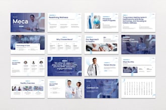 design futuristic medical and healthcare pitch deck powerpoint presentation ppt