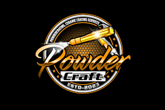 create graceful and fantastic powder coating logo design