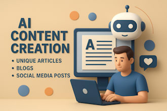 provide ai content creation, unique articles, blogs, and social media posts