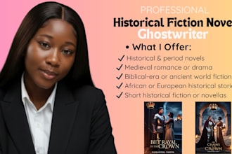 ghostwrite your historical fiction novel with deep research