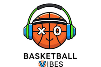 make vintage basketball logo for teams