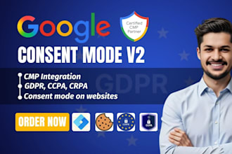 setup cookie consent banner, gdpr, consent mode v2 via GTM