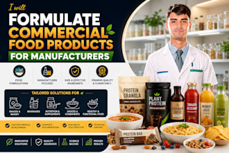 formulate commercial food products for manufacturers