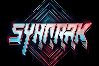 design futuristic cyberpunk logo or typography