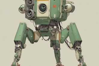draw a mecha robot illustration your choice