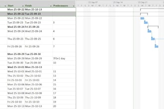 provide tailored project schedules
