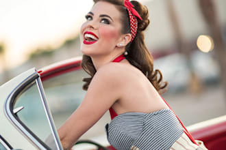 draw a pin up girl and pin up girl