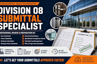 prepare csi division 08 door frame hardware takeoffs and submittals