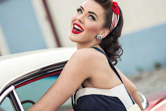 pin up girl and pin up girl illustration