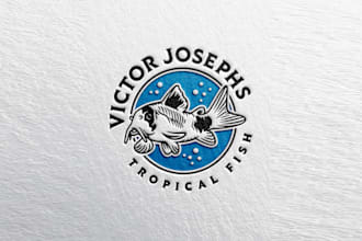 design top quality ornamental fish logo