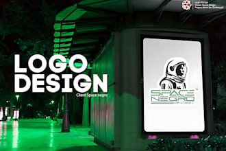 design a minimalist and modern negative space logo