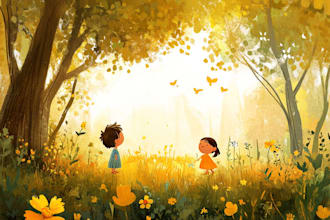 design children book illustration, children story book illustration