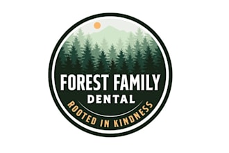 design modern forest family dental logo