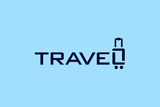 design a creative travel wordmark logo for your brand or agency