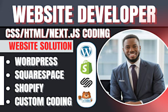 add custom HTML CSS js code to shopify, wordpress, squarespace website developer