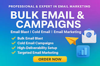 run effective bulk email, SMS, and cold email marketing campaigns