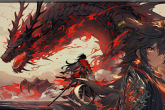 create aesthetic anime style thumbnail