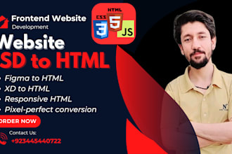do PSD  to HTML, xd to HTML, sketch to HTML, figma to HTML and more