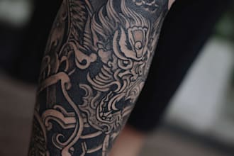 create a tattoo design of tattoo sleeve